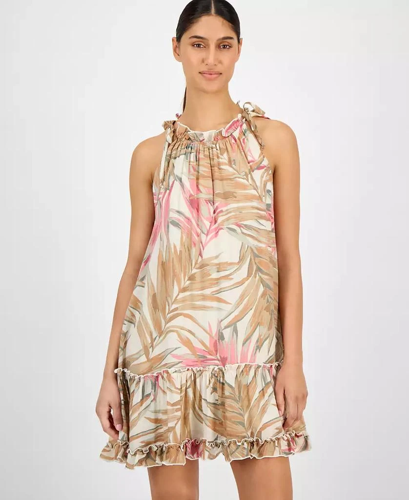 Robbie Bee Petite Printed Round-Neck Short-Sleeve Shift Dress 3