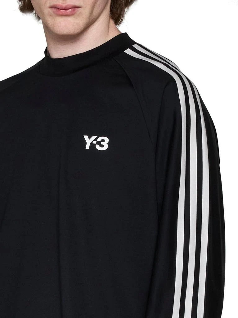 Y-3 Y-3 Logo Printed Striped Crewneck Sweatshirt 5