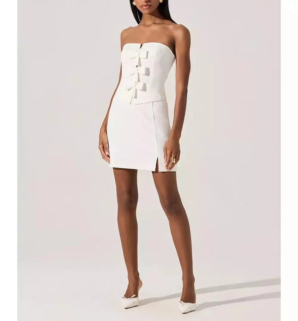 ASTR Women's Bow-Detail Strapless Mini Dress 2