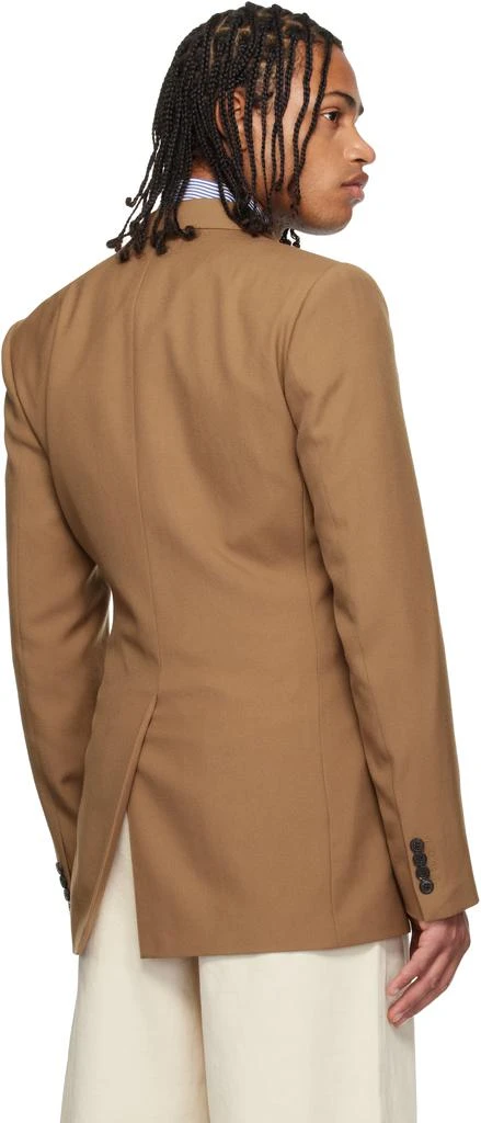 Dries Van Noten Tan Regular Fit Wool Blazer 3