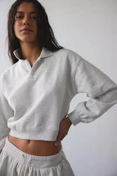 Out From Under Out From Under Maya Cropped Long Sleeve Polo Top 3