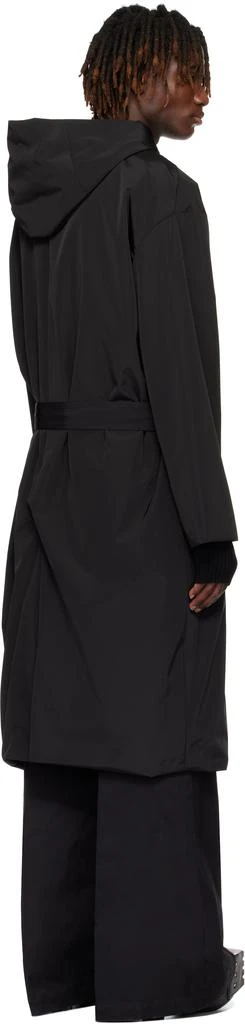Rick Owens Black Hollywood Hooded Robe Coat 3