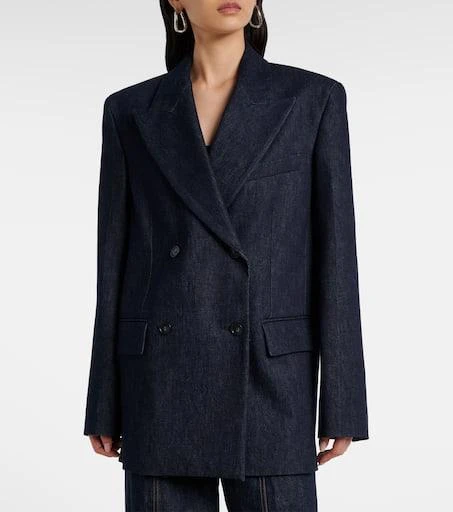 Max Mara Ancella double-breasted denim blazer 7