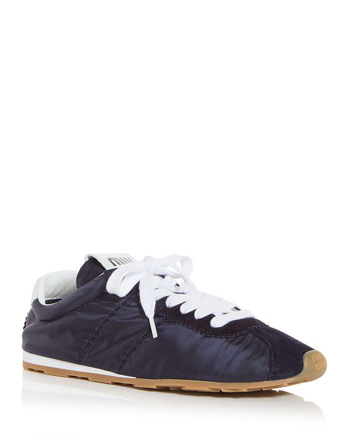 Miu Miu Miu Miu - Washed Denim Sneakers - Tan - IT 36 - Moda