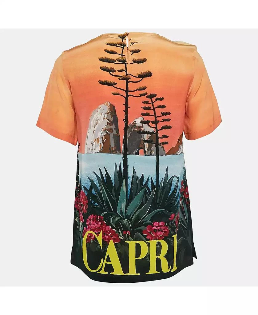 Pre-Owned Dolce 
Gabbana Women
s Multicolor Capri Print Silk Top 3