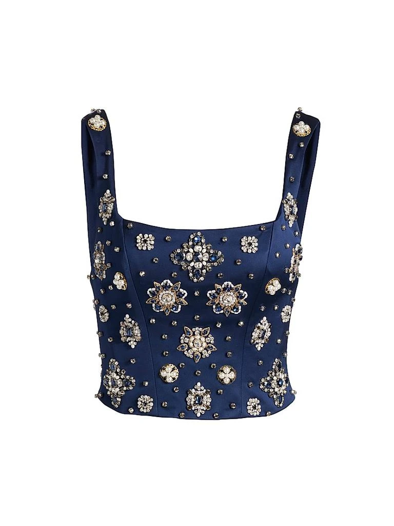 Alice + Olivia Lilianna Embellished Corset Top
