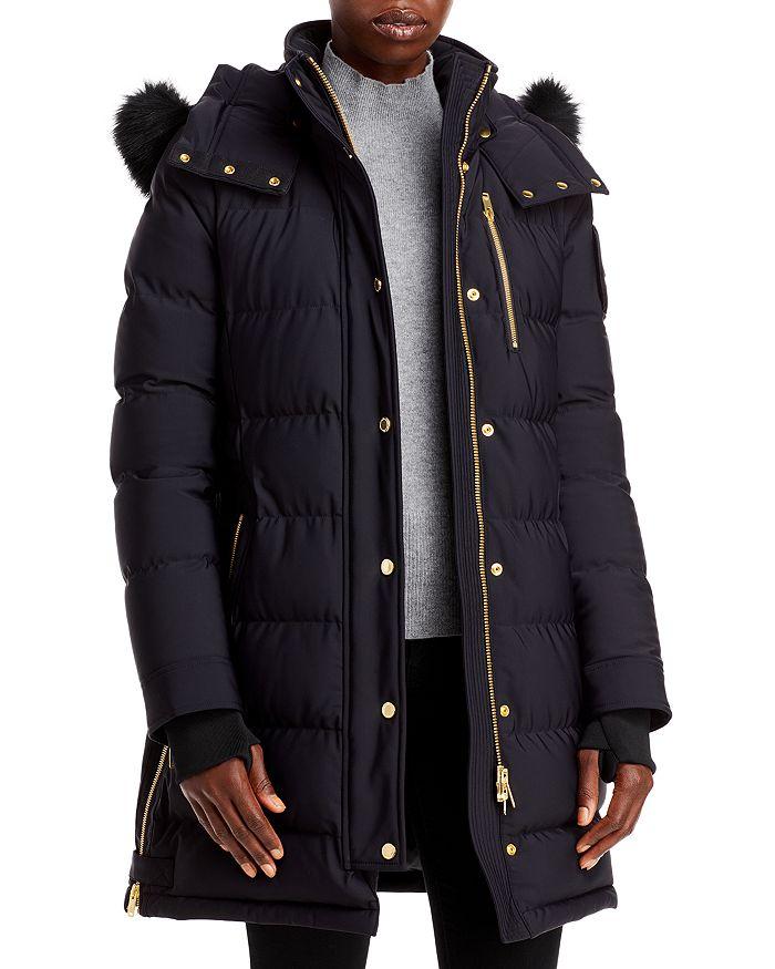 Moose Knuckles Watershed Hooded Shearling Trim Down Parka