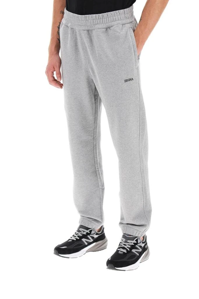 Zegna Joggers With Rubberized Logo 4