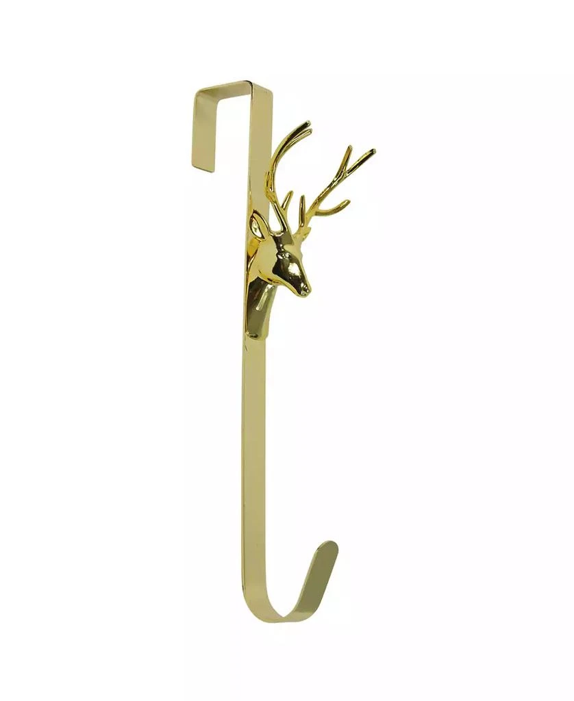 Northlight 15.25" Shiny Gold Deer Christmas Wreath Hanger 2