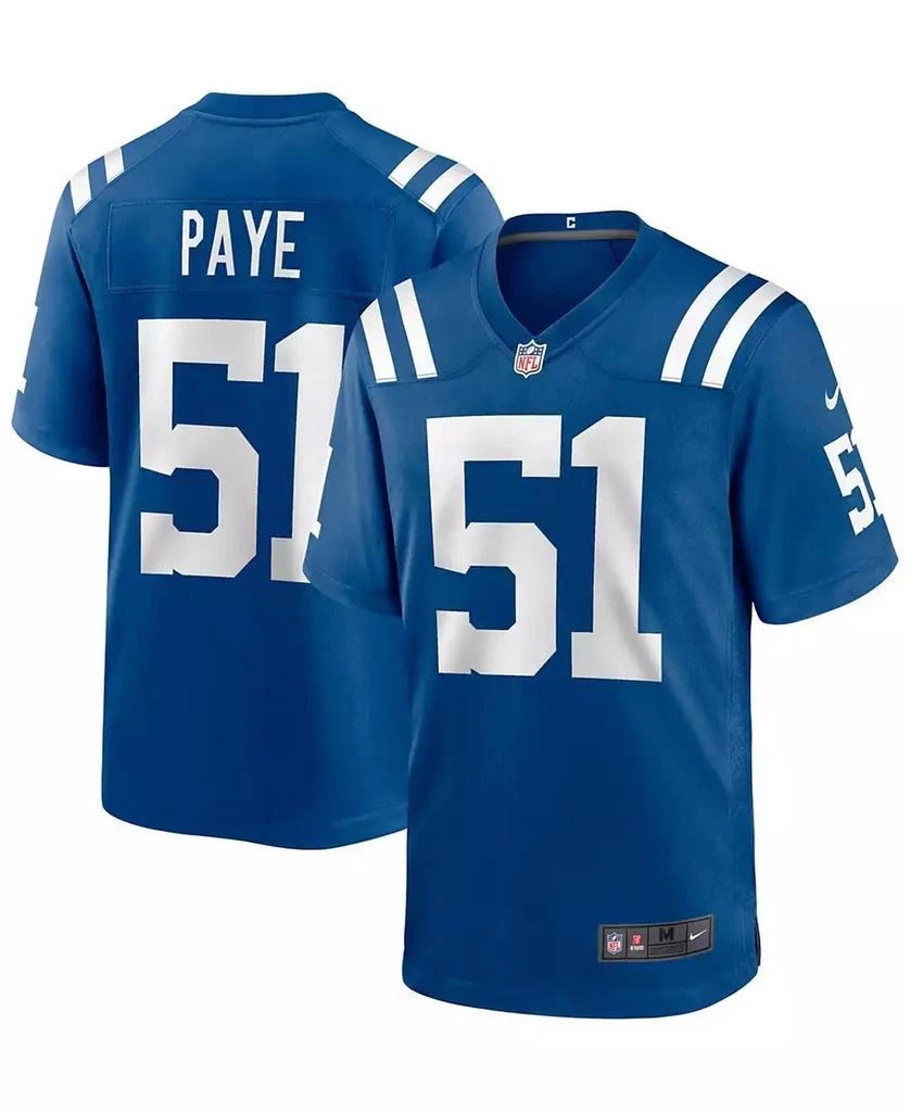 NIKE Men's Kwity Paye Royal Indianapolis Colts 2021 NFL Draft First Round Pick Game Jersey 1