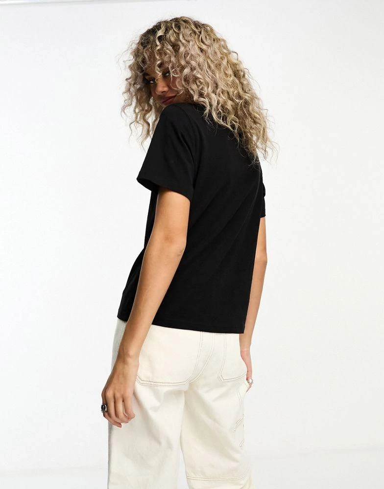 Weekday Weekday Essence standard t-shirt in black 4