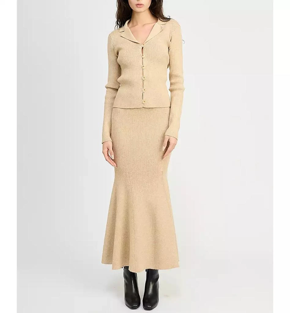 En Saison Women's Gweneth Knit Button-Front Cardigan 3