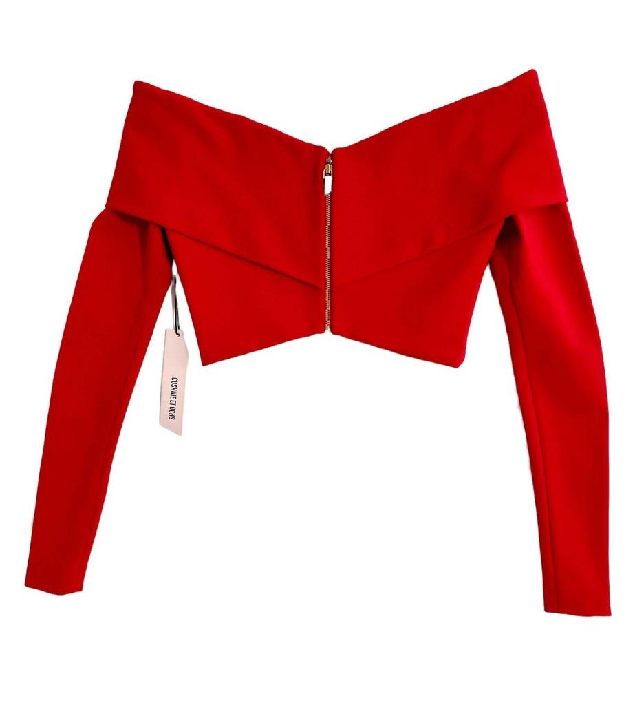 CUSHNIE Cushnie Et Ochs - Issa Crop Top Off The Shoulder Top