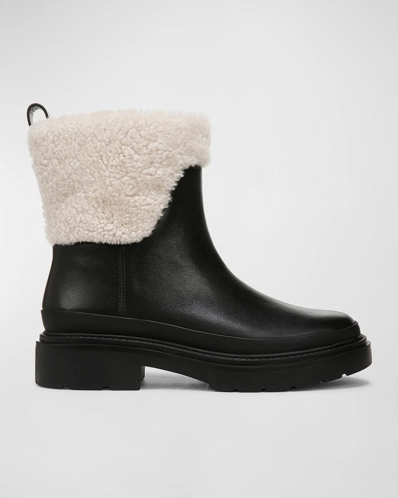 Vince Leather Shearling Winter Booties 1
