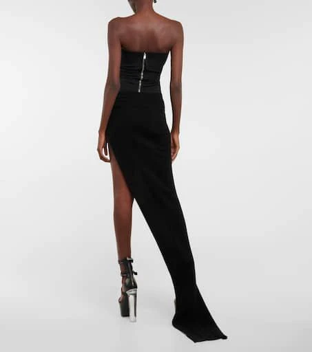 Rick Owens Asymmetric cashmere and wool maxi skirt 3