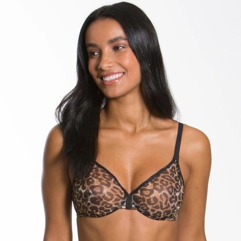 TRUEDAMES Glossies Leopard Print Sheer Bra
