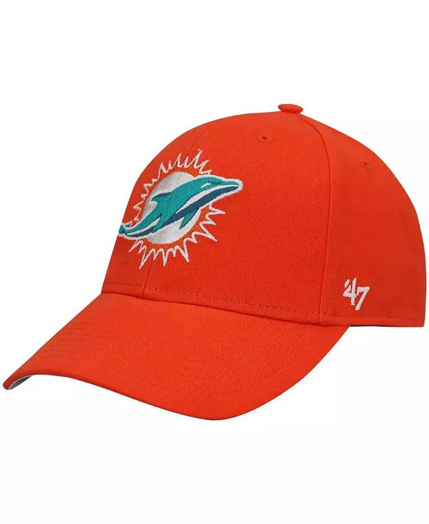 47 Brand Boys Orange Miami Dolphins Basic Secondary MVP Adjustable Hat 1