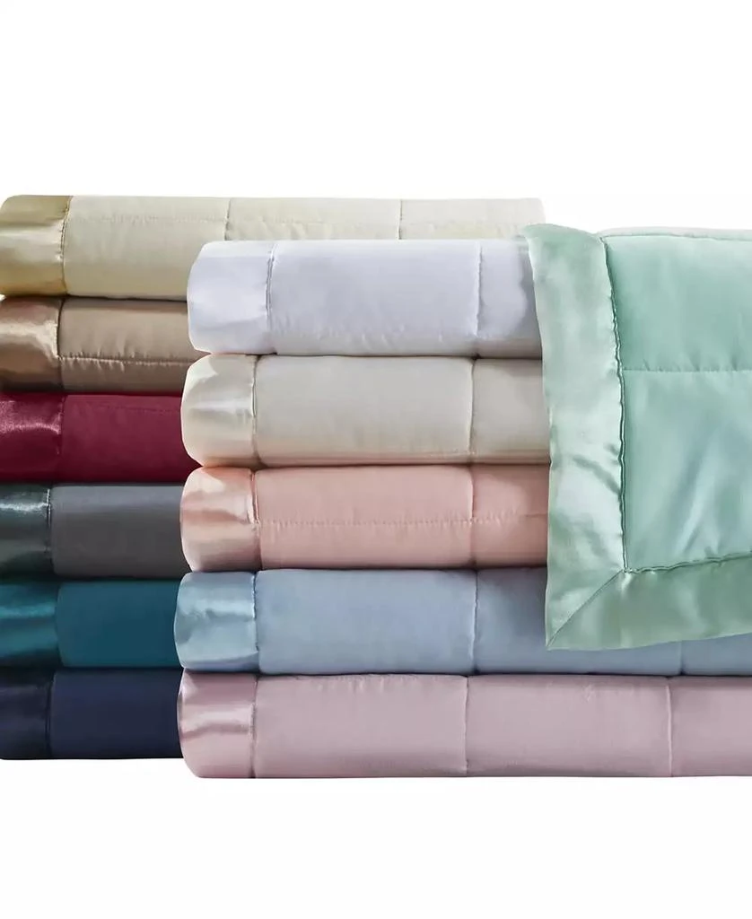 Madison Park Windom Lightweight Down Alternative Satin Trim Blanket 7