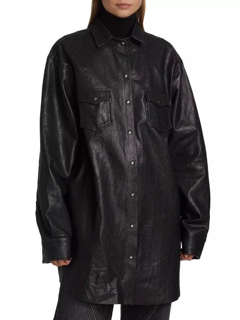 3x1 Stefy Leather Oversized Shirt 3