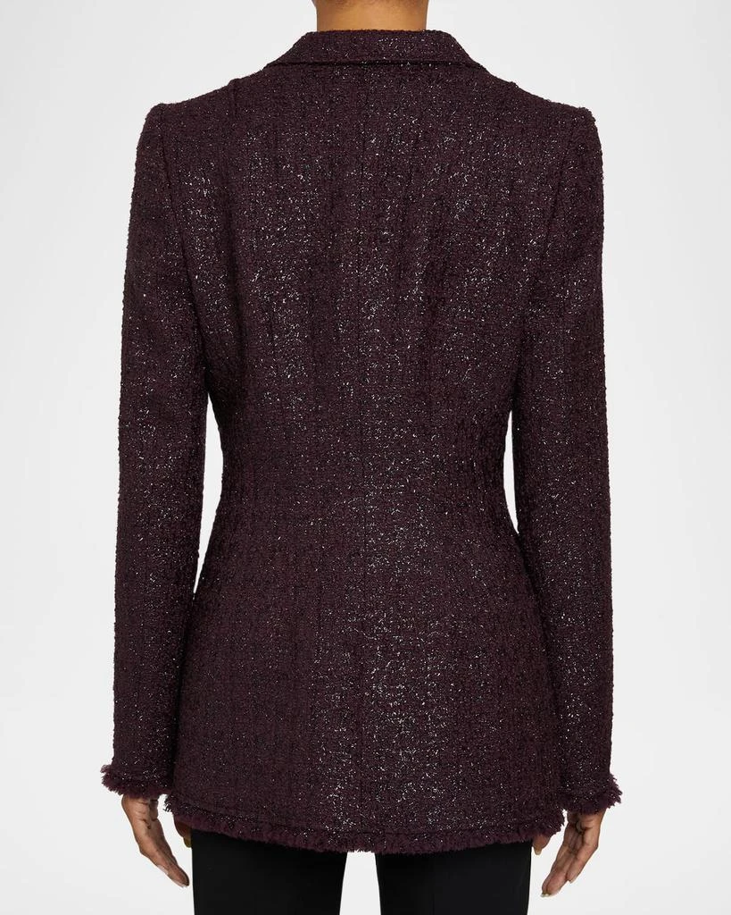 Santorelli Double-Breasted Metallic Tweed Jacket 3