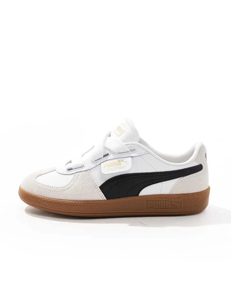 Puma Puma Palermo trainers with ribbon laces in white 2