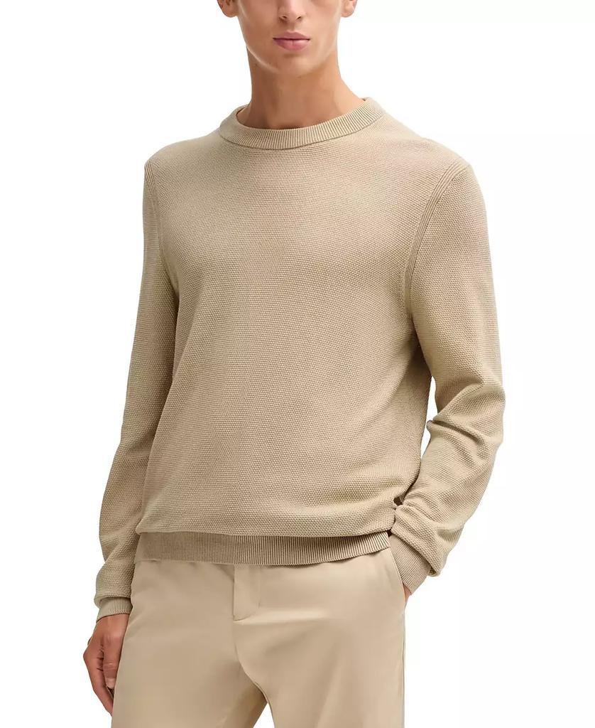 Hugo Boss Men's Micro-Structured Crew-Neck Sweater