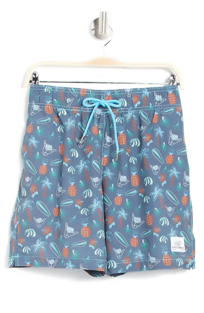 BEACH BROS Tropical Chalk Swim Trunks 3