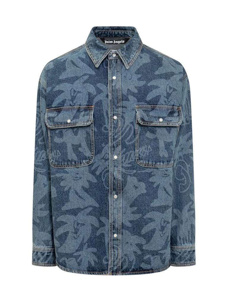 Palm Angels Palm Angels Palmity Button-Up Denim Shirt 1