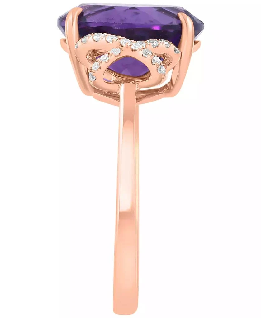 Effy Diamond (1/8 ct. t.w.) 
Amethyst (4-5/8 ct. t.w.) Ring in 14k Rose Gold 2
