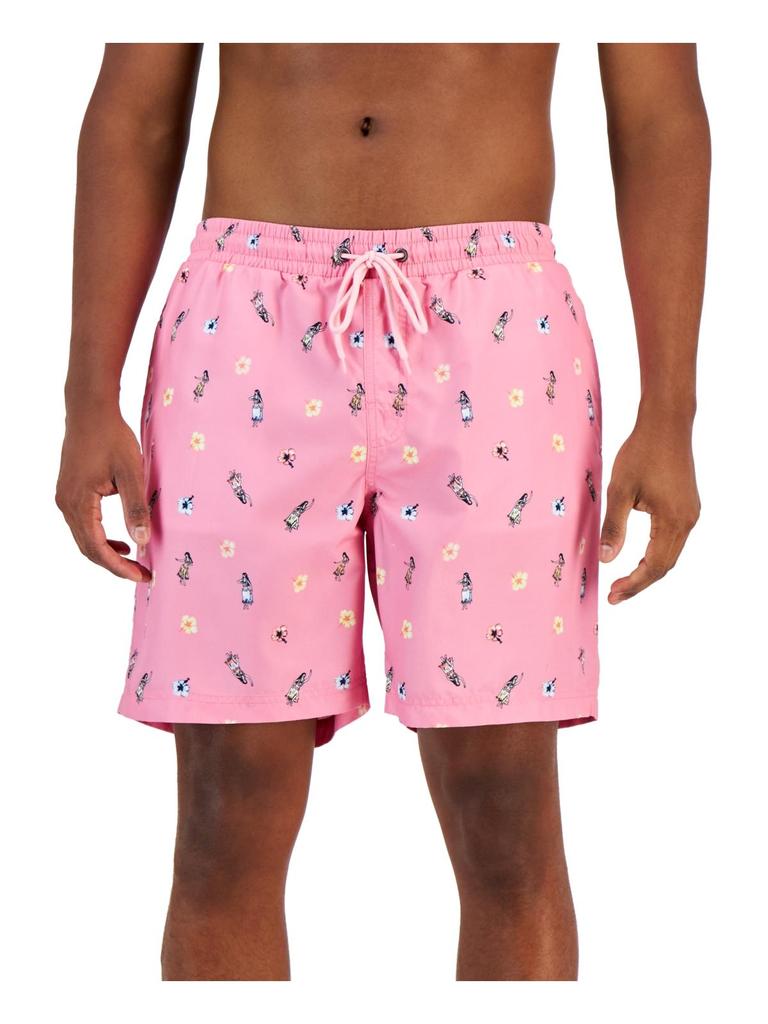 Club Room Mens Printed Polyester Swim Trunks