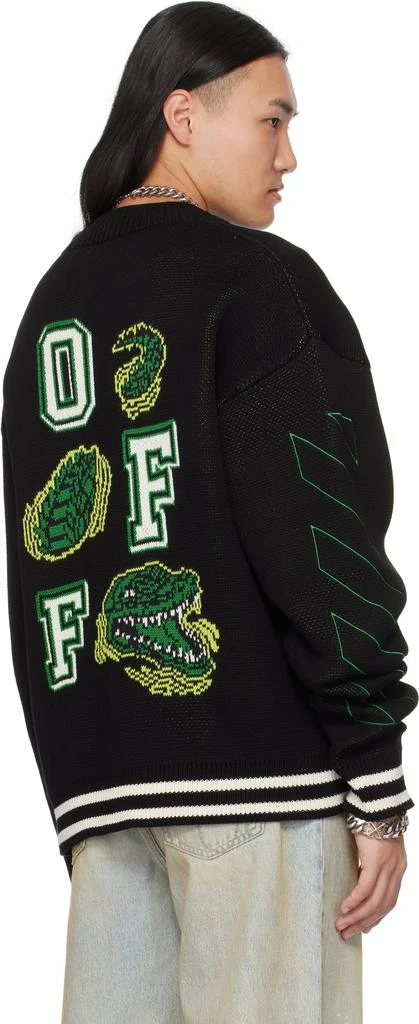 Off-White Black Crocodile Varsity Cardigan 3