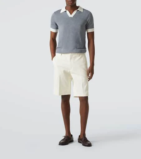 Thom Sweeney Cotton and linen polo shirt 2