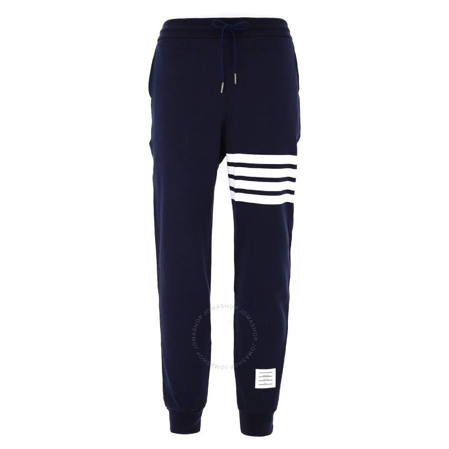 Thom Browne Navy 4-Bar Loopback Sweatpants