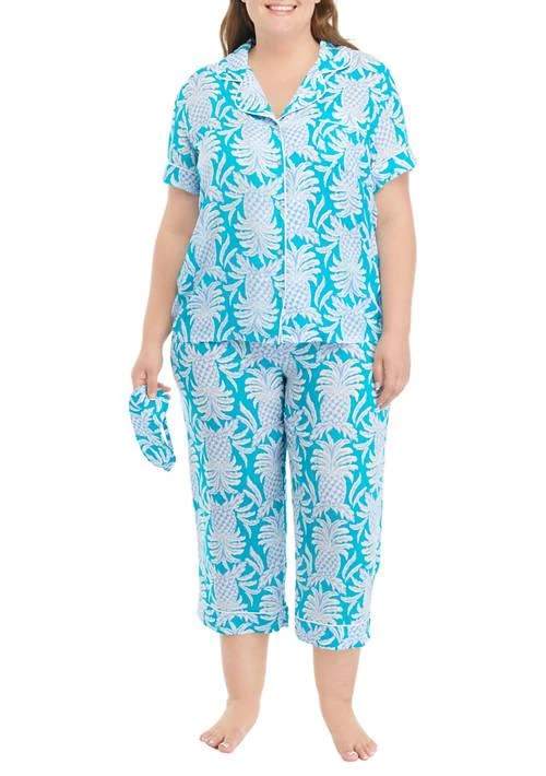 Crown & Ivy™ Ivy Printed Notch Collar Pajama Set 1