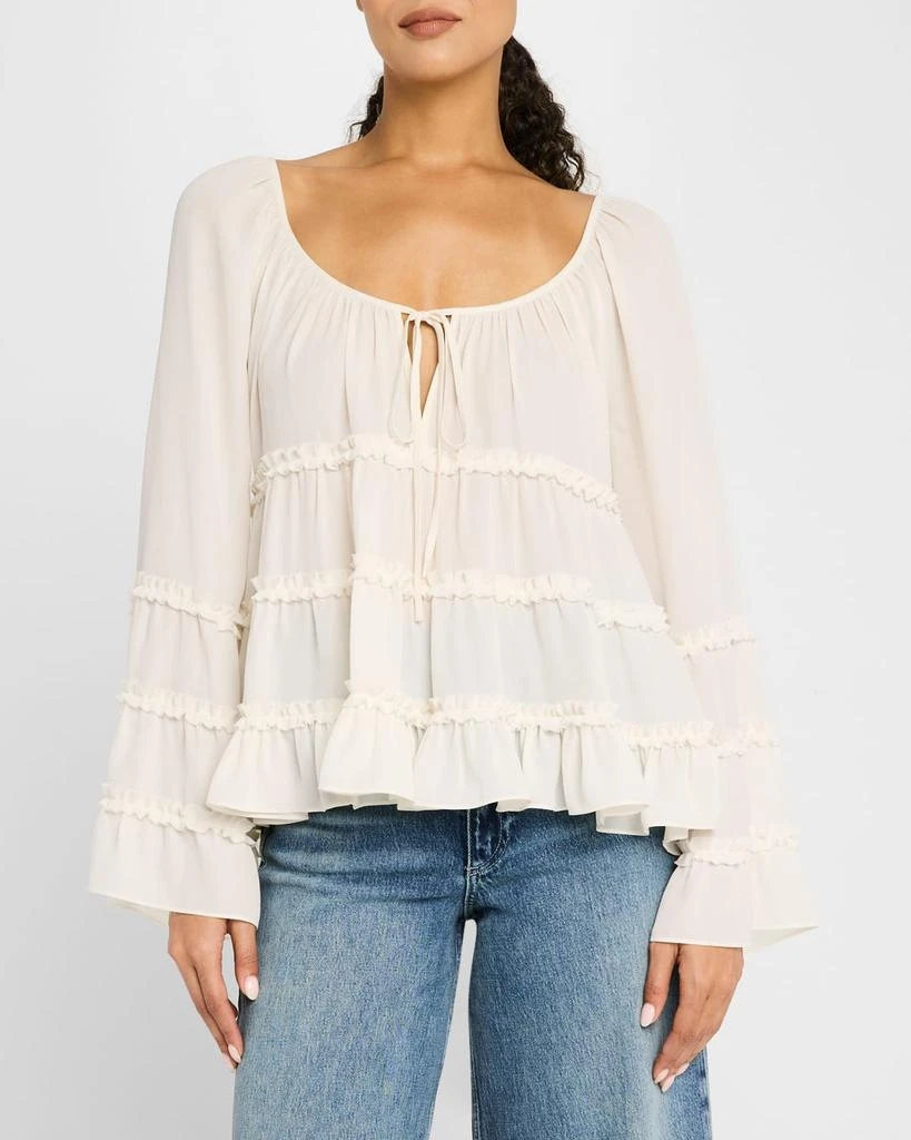 Cinq a Sept Sunnina Long-Sleeve Ruffle Top 4