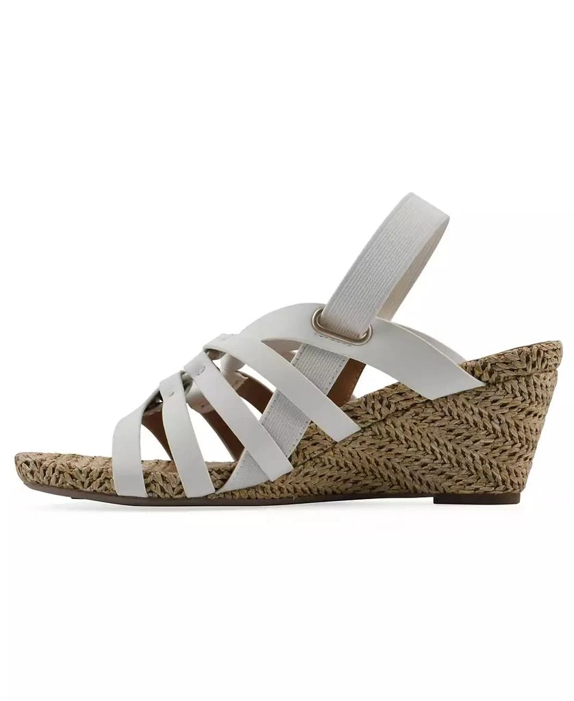 White Mountain Women's Ataps Round Toe Wedge Sandals 6