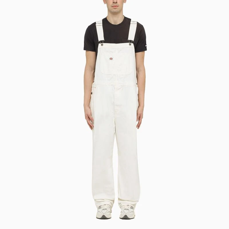 DICKIES WHITE BIB OVERALL JUMPSUIT 1