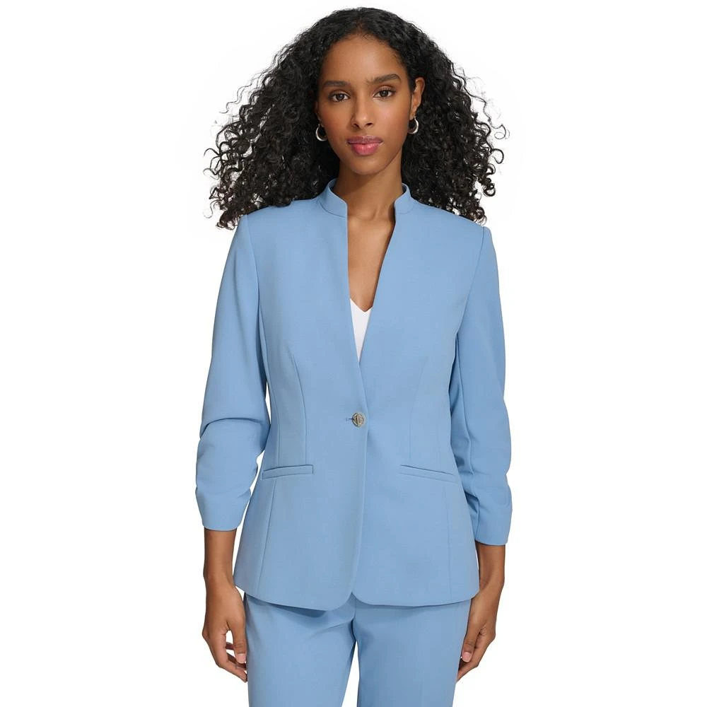 Calvin Klein Women's Stand-Collar Single-Button Blazer 1