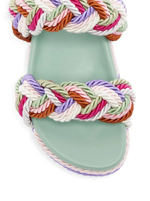 Valentino Rockstud Braided Leather Sandals 4