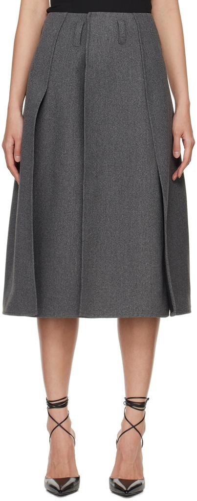 Beaufille Gray Serra Midi Skirt