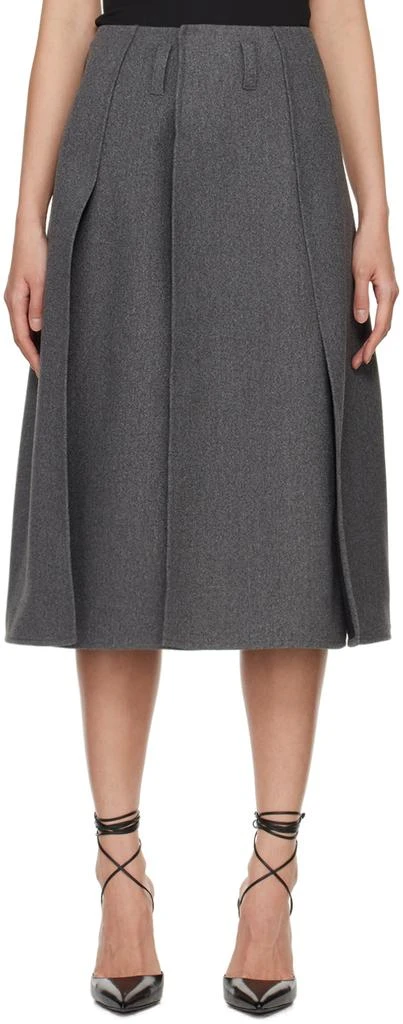 Beaufille Gray Serra Midi Skirt 1