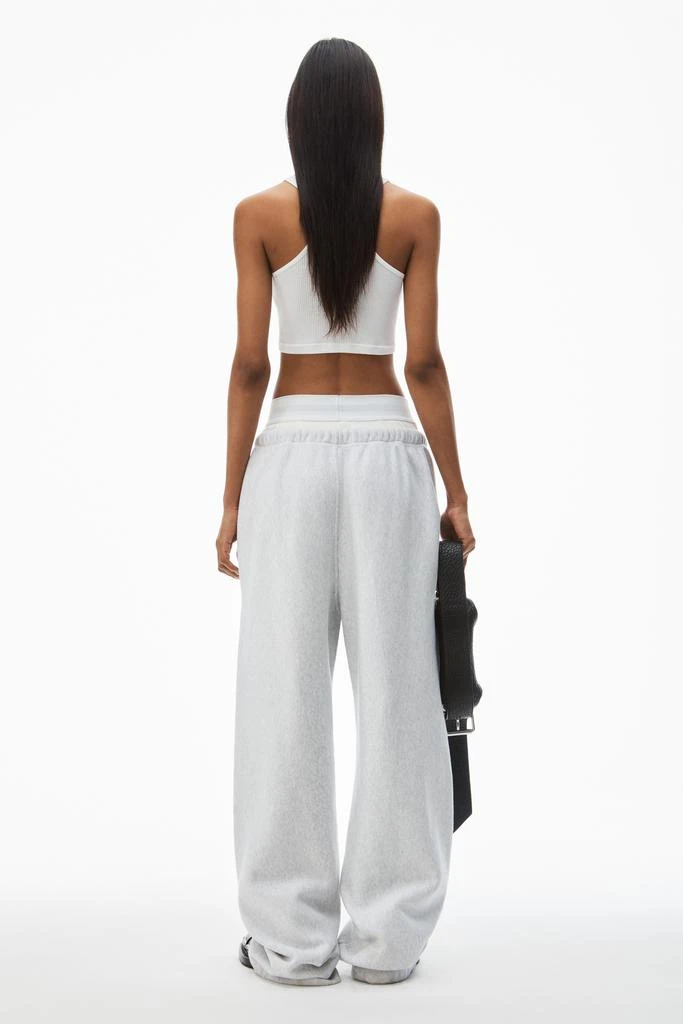 Alexander Wang wide leg sweatpants with pre-styled logo brief waistband 4