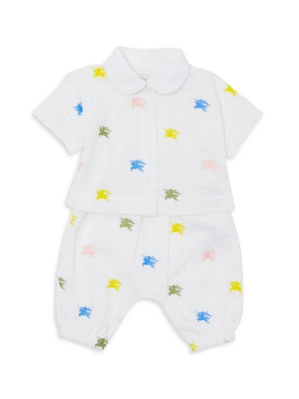Burberry Baby's Equestrian Knight Shirt & Bubble Pants Set 1