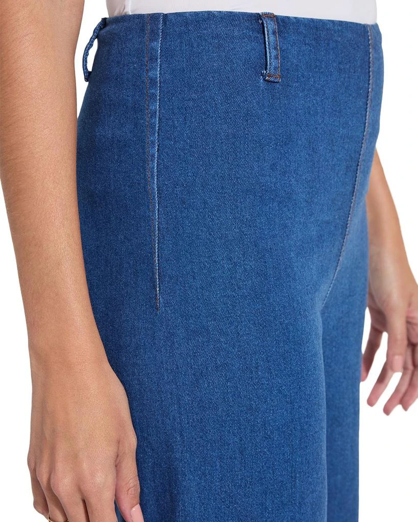 Lyssé High Rise Cropped Wide Leg Jeans in Mid Wash 5