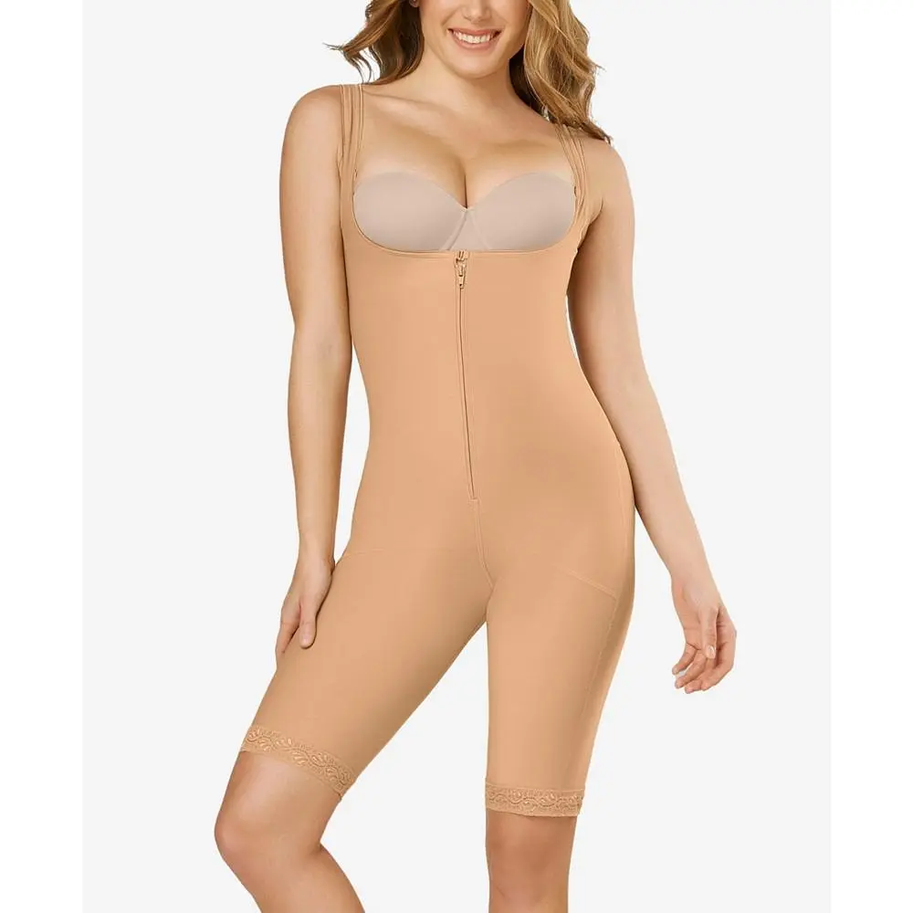 Leonisa Slimming Open Bust Faja Body Shaper With Thighs Slimmer