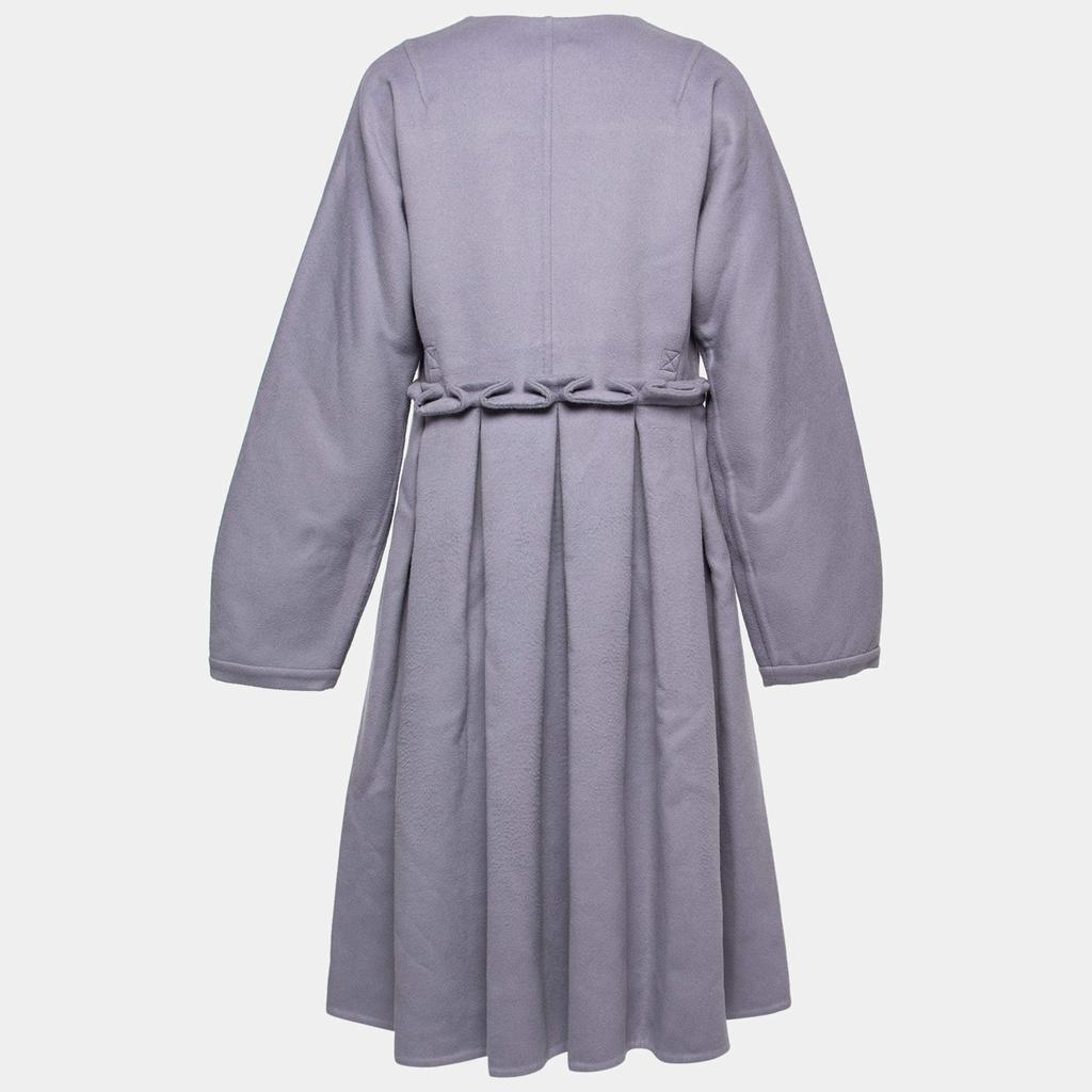 Gianfranco Ferre Gianfranco Ferre Light Purple Wool Pleat Detail Coat XL