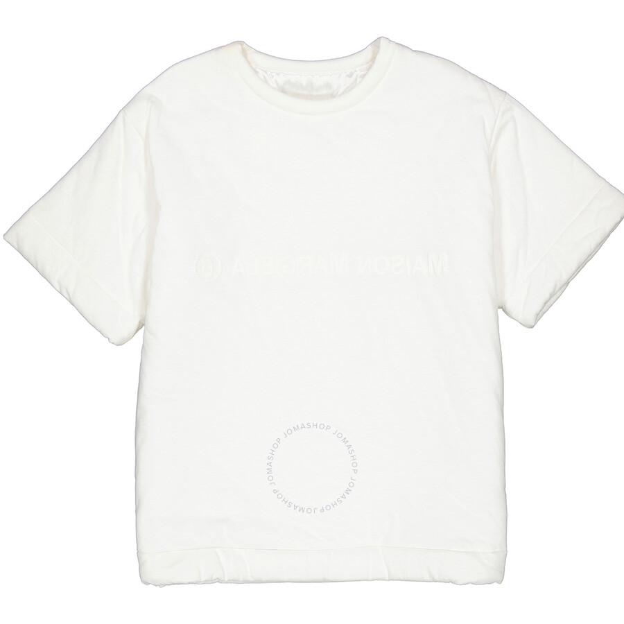 Mm6 Maison Margiela MM6 Ladies White Logo Padded T-shirt