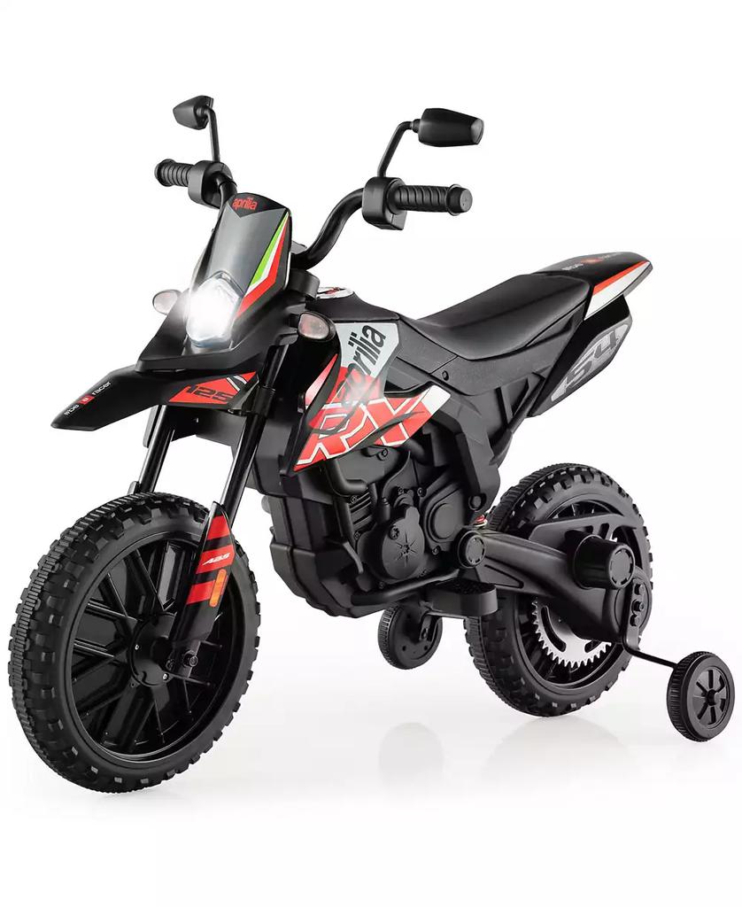 Costway 12V Licensed Aprilia Kids Ride On Motorcycle Electric Dirt Bike with Light 
Music