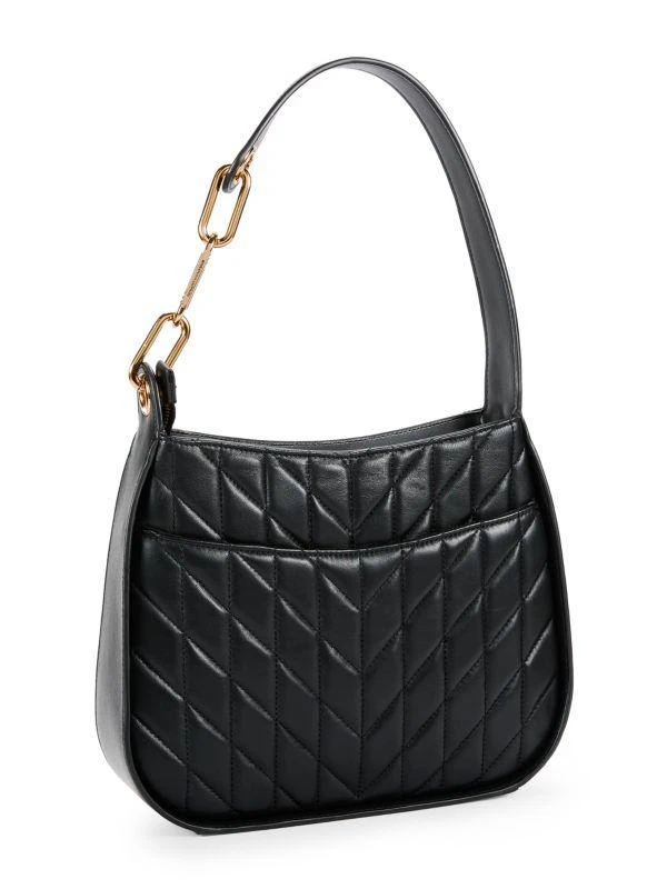 Karl Lagerfeld Paris Lafayette Quilted Leather Hobo Bag 4