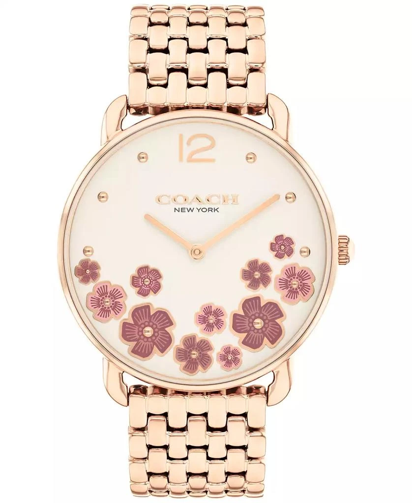 Coach Women's Elliot Rose Gold Tone Stainless Steel Bracelet Watch, 36mm 1